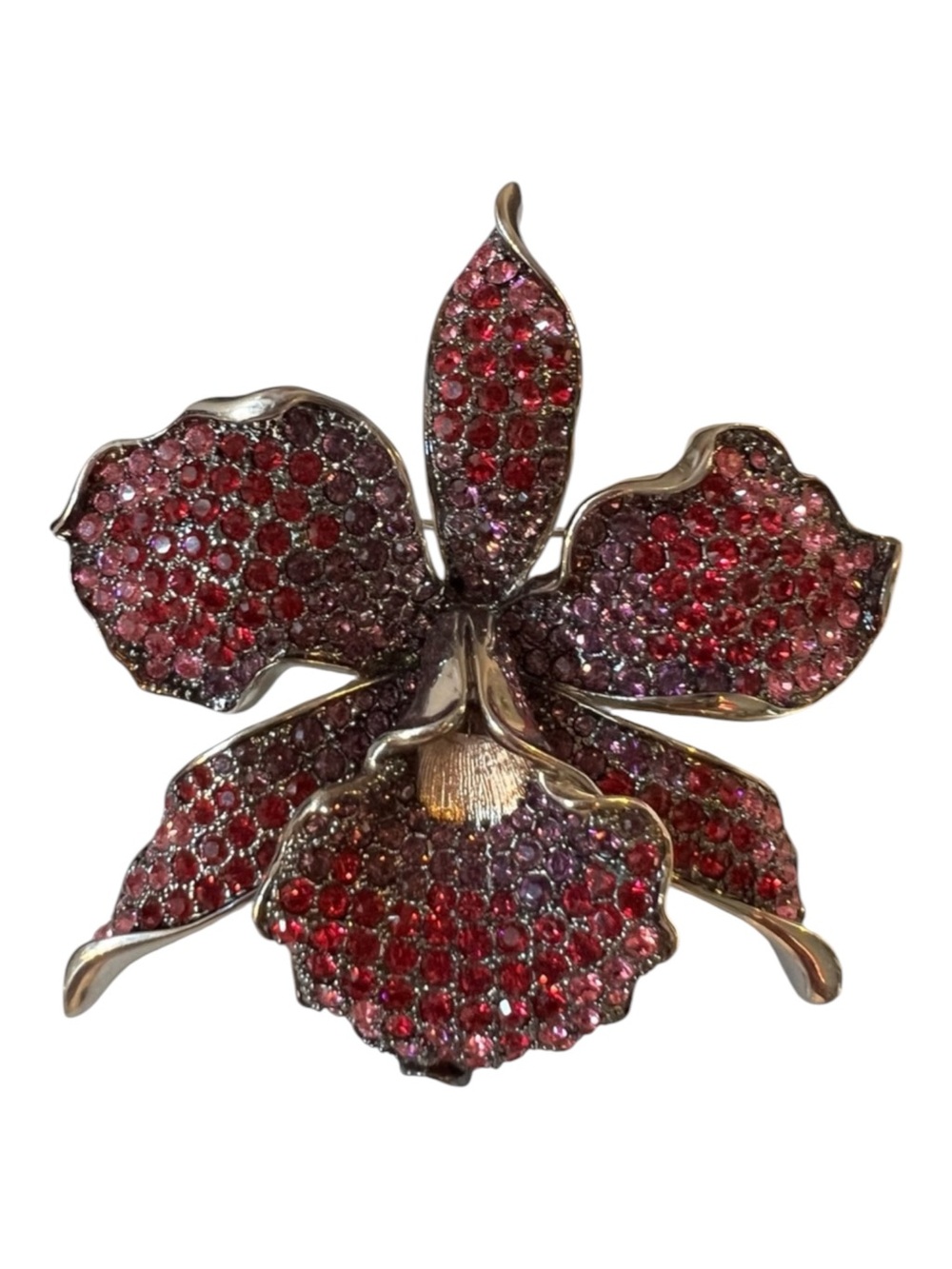 Carolee 2004 Limited Edition Swarovski Crystal Pink Orchid Brooch